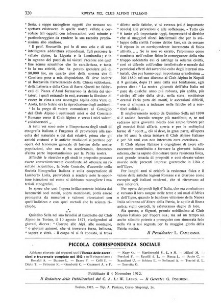 Rivista del Club alpino italiano pubblicazione mensile