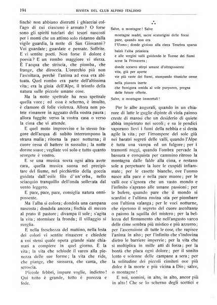 Rivista del Club alpino italiano pubblicazione mensile