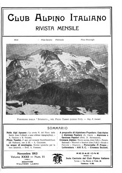 Rivista del Club alpino italiano pubblicazione mensile