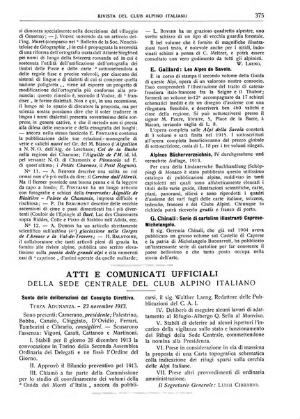 Rivista del Club alpino italiano pubblicazione mensile