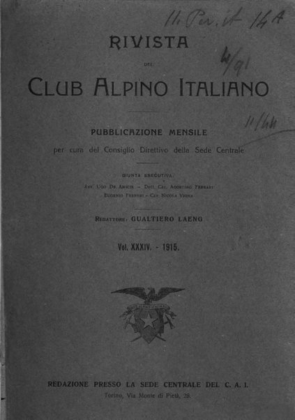 Rivista del Club alpino italiano pubblicazione mensile