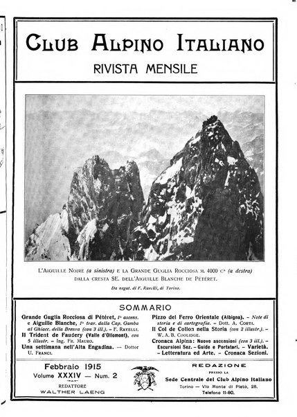 Rivista del Club alpino italiano pubblicazione mensile