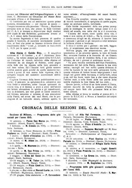 Rivista del Club alpino italiano pubblicazione mensile