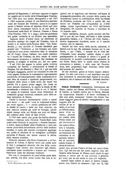 Rivista del Club alpino italiano pubblicazione mensile