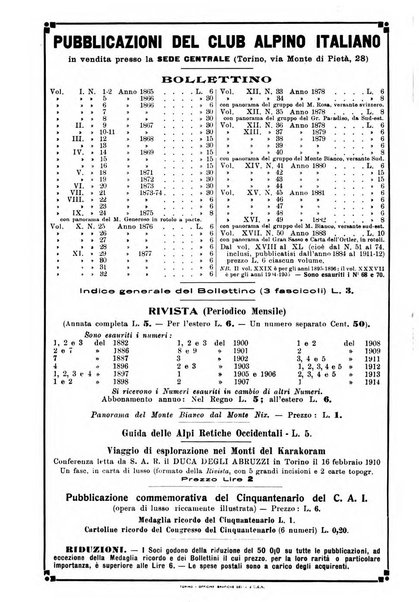 Rivista del Club alpino italiano pubblicazione mensile