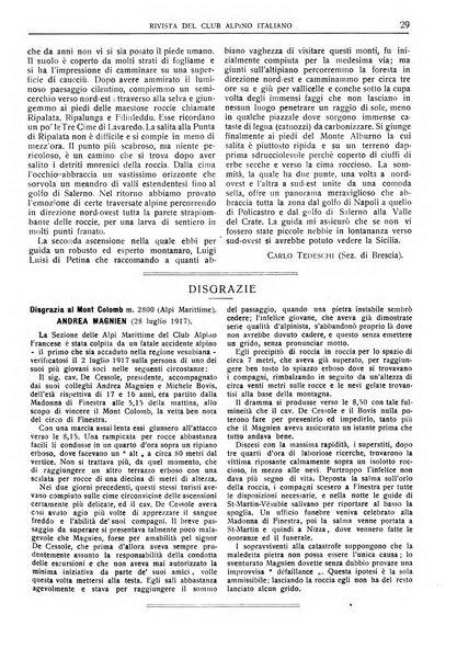 Rivista del Club alpino italiano pubblicazione mensile