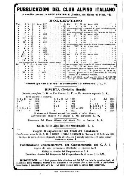 Rivista del Club alpino italiano pubblicazione mensile