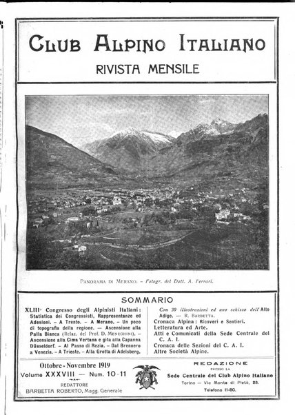 Rivista del Club alpino italiano pubblicazione mensile