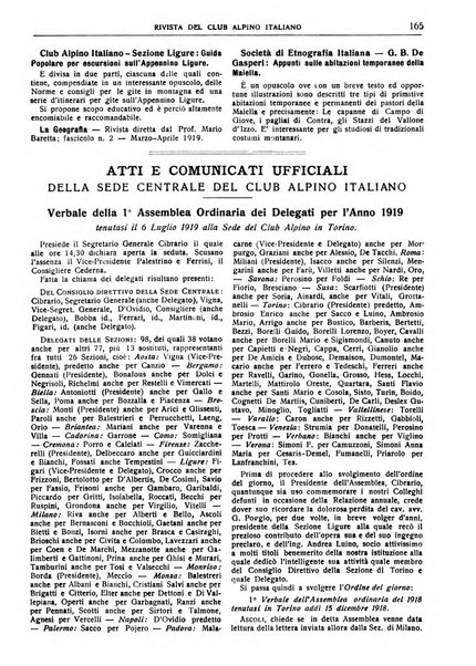 Rivista del Club alpino italiano pubblicazione mensile