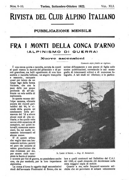 Rivista del Club alpino italiano pubblicazione mensile