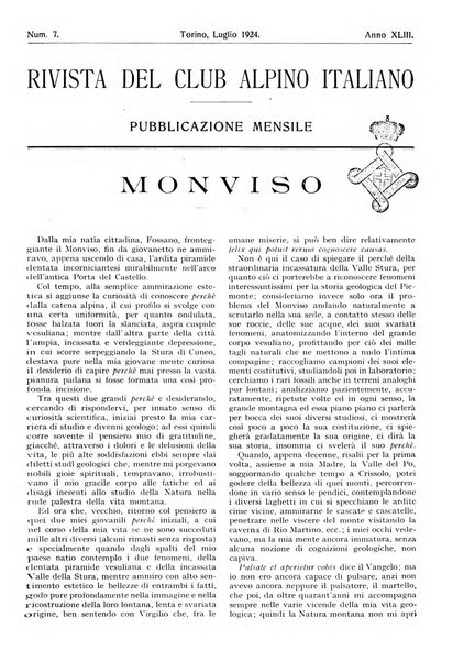 Rivista del Club alpino italiano pubblicazione mensile