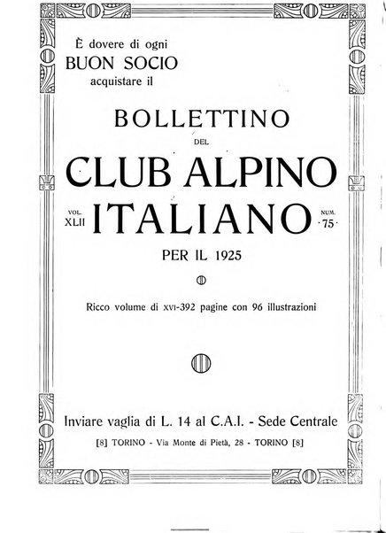 Rivista del Club alpino italiano pubblicazione mensile