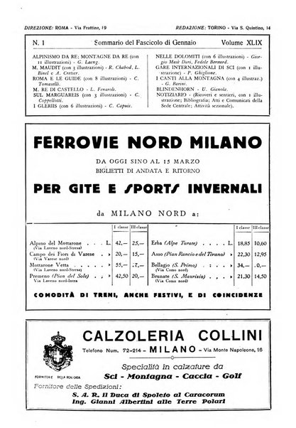 Rivista del Club alpino italiano pubblicazione mensile