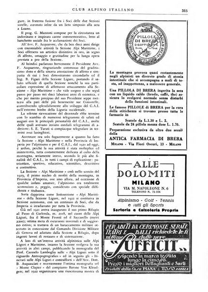 Rivista del Club alpino italiano pubblicazione mensile