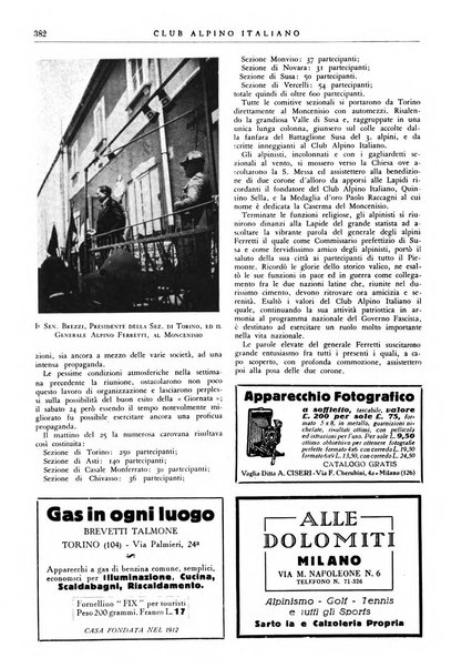 Rivista del Club alpino italiano pubblicazione mensile