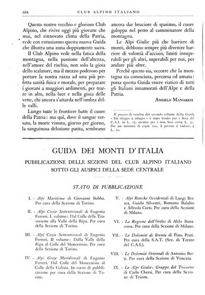 Rivista del Club alpino italiano pubblicazione mensile