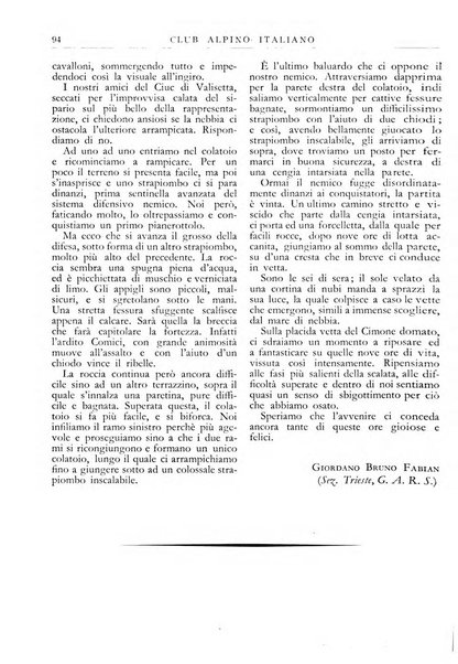 Rivista del Club alpino italiano pubblicazione mensile