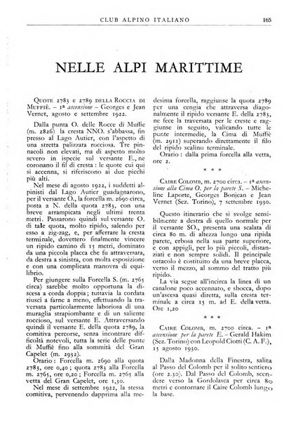 Rivista del Club alpino italiano pubblicazione mensile