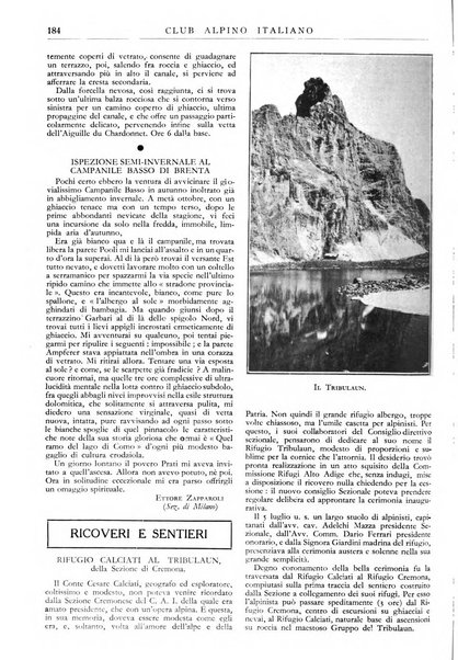 Rivista del Club alpino italiano pubblicazione mensile