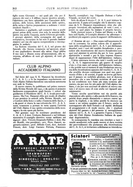 Rivista del Club alpino italiano pubblicazione mensile