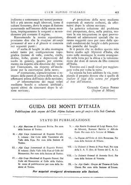 Rivista del Club alpino italiano pubblicazione mensile