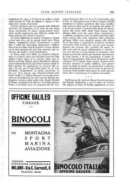 Rivista del Club alpino italiano pubblicazione mensile