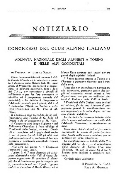 Rivista del Club alpino italiano pubblicazione mensile