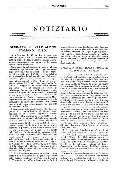 Rivista del Club alpino italiano pubblicazione mensile