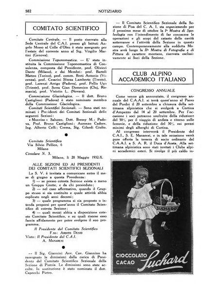 Rivista del Club alpino italiano pubblicazione mensile