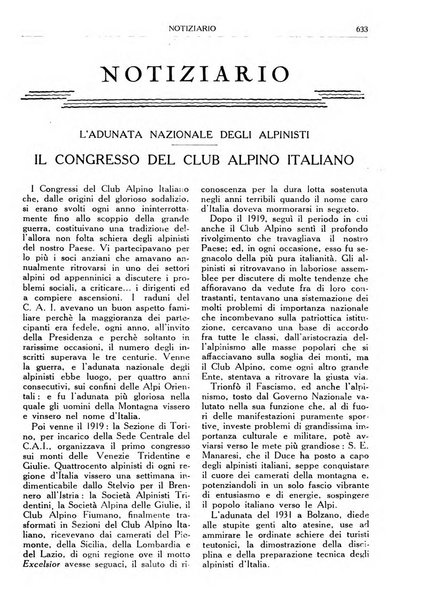 Rivista del Club alpino italiano pubblicazione mensile