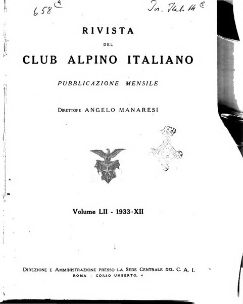 Rivista del Club alpino italiano pubblicazione mensile