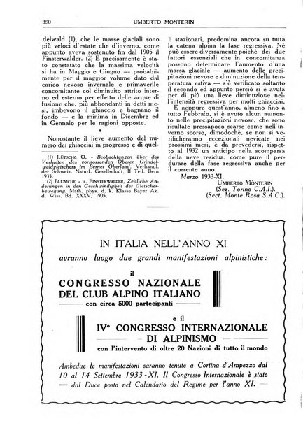 Rivista del Club alpino italiano pubblicazione mensile