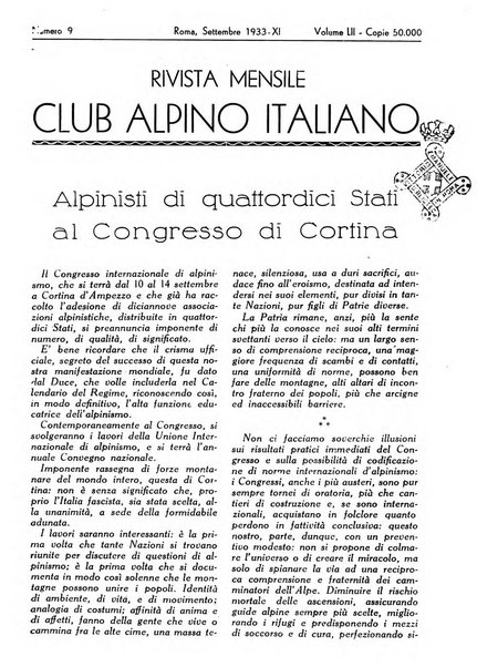 Rivista del Club alpino italiano pubblicazione mensile