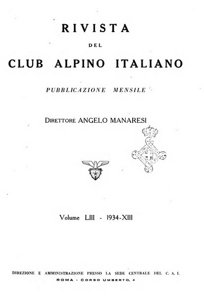 Rivista del Club alpino italiano pubblicazione mensile