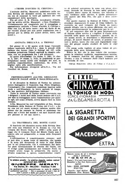 Rivista del Club alpino italiano pubblicazione mensile