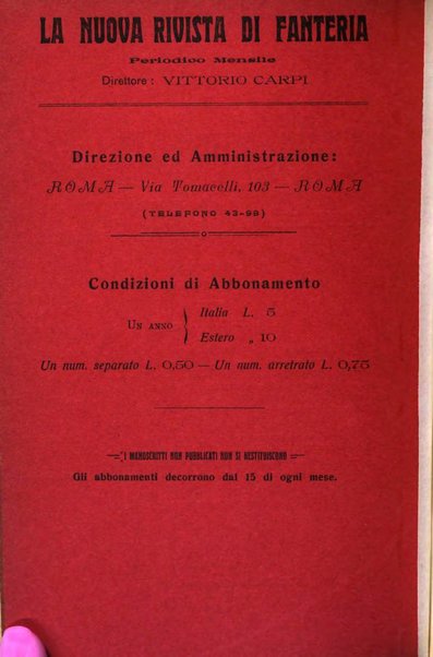 La nuova rivista di fanteria