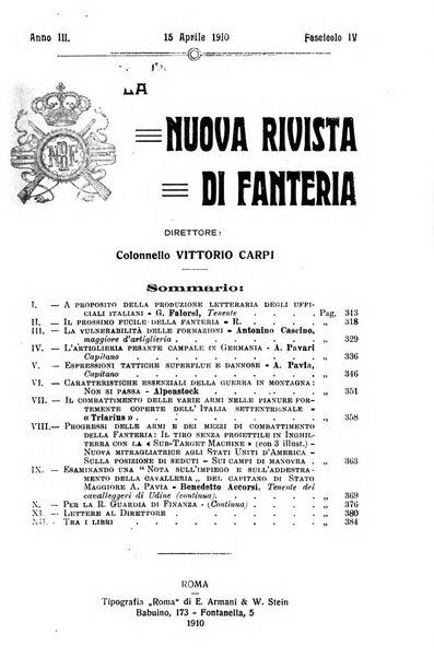 La nuova rivista di fanteria