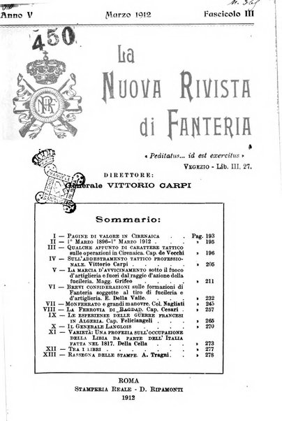 La nuova rivista di fanteria