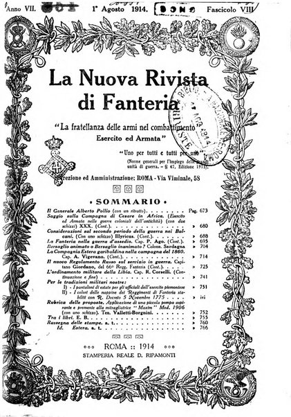 La nuova rivista di fanteria