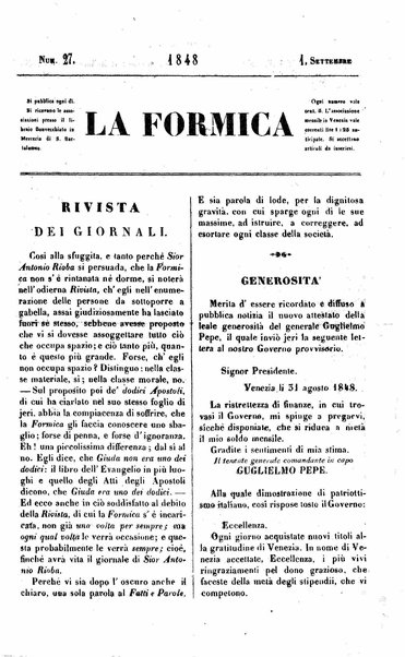 Rivista dei giornali veneziani