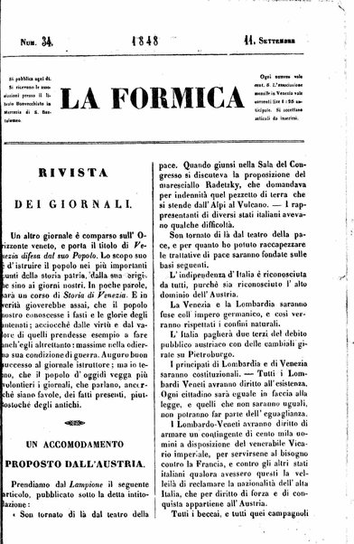 Rivista dei giornali veneziani