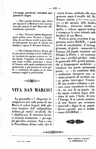 Rivista dei giornali veneziani