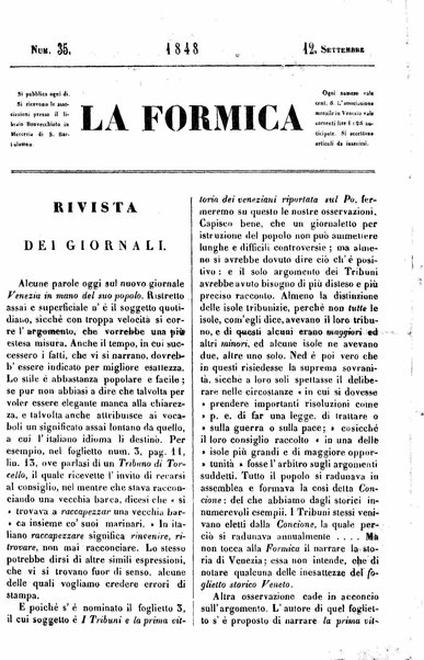 Rivista dei giornali veneziani