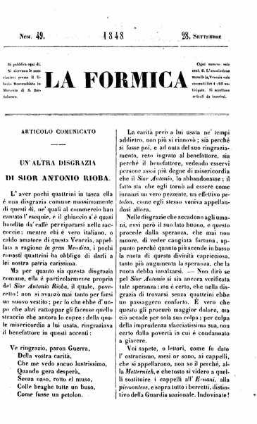 Rivista dei giornali veneziani