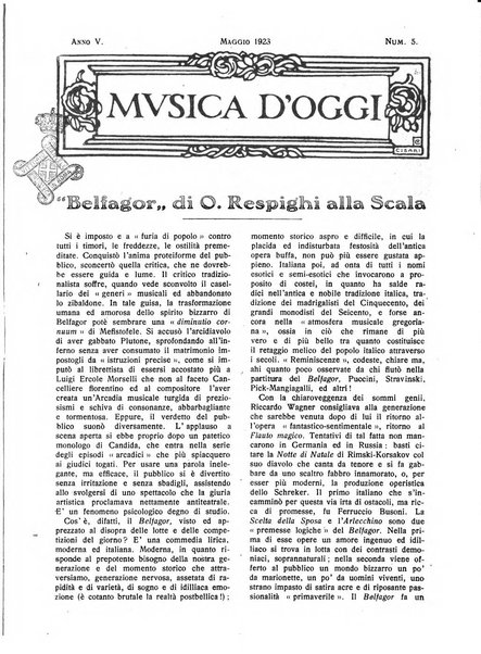 Musica d'oggi rassegna internazionale bibliografica e di critica