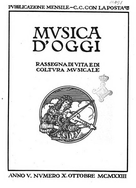 Musica d'oggi rassegna internazionale bibliografica e di critica