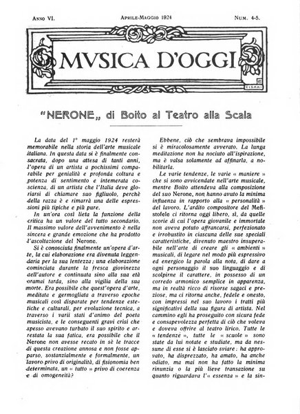 Musica d'oggi rassegna internazionale bibliografica e di critica