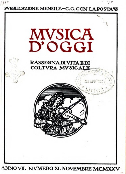 Musica d'oggi rassegna internazionale bibliografica e di critica