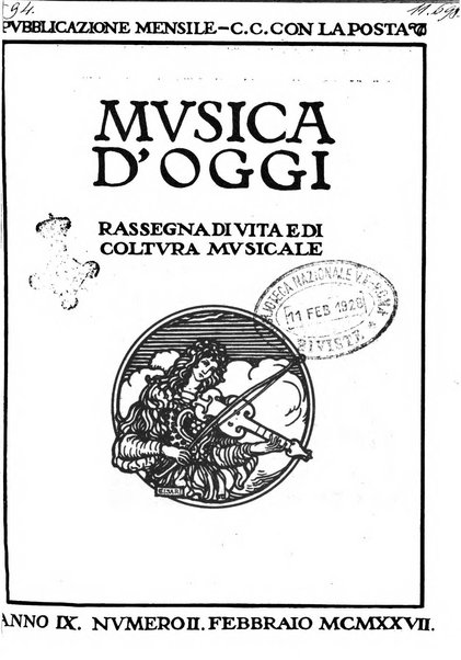 Musica d'oggi rassegna internazionale bibliografica e di critica