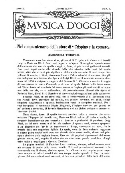 Musica d'oggi rassegna internazionale bibliografica e di critica